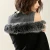 Import 2018 factory wholesale women winter solid pure cashmere fur scarf shawl from China
