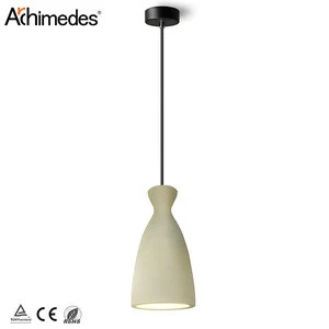 2018 modern indoor simple plaster sandstone concrete ceiling mounted  light E27 chandeliers pendant lights