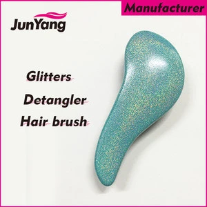 2018 new wholesale bling glitters mini detangler hair brush