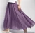 Import 2018 Women Linen Cotton Long Skirts Elastic Waist Pleated Maxi Skirts Beach Boho Vintage Summer Skirts from China