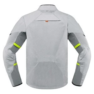 2019 Water Repellent Factory made Professional white Summer Motorcycle Mesh Textile Jacket, Ventilation zips on sides
