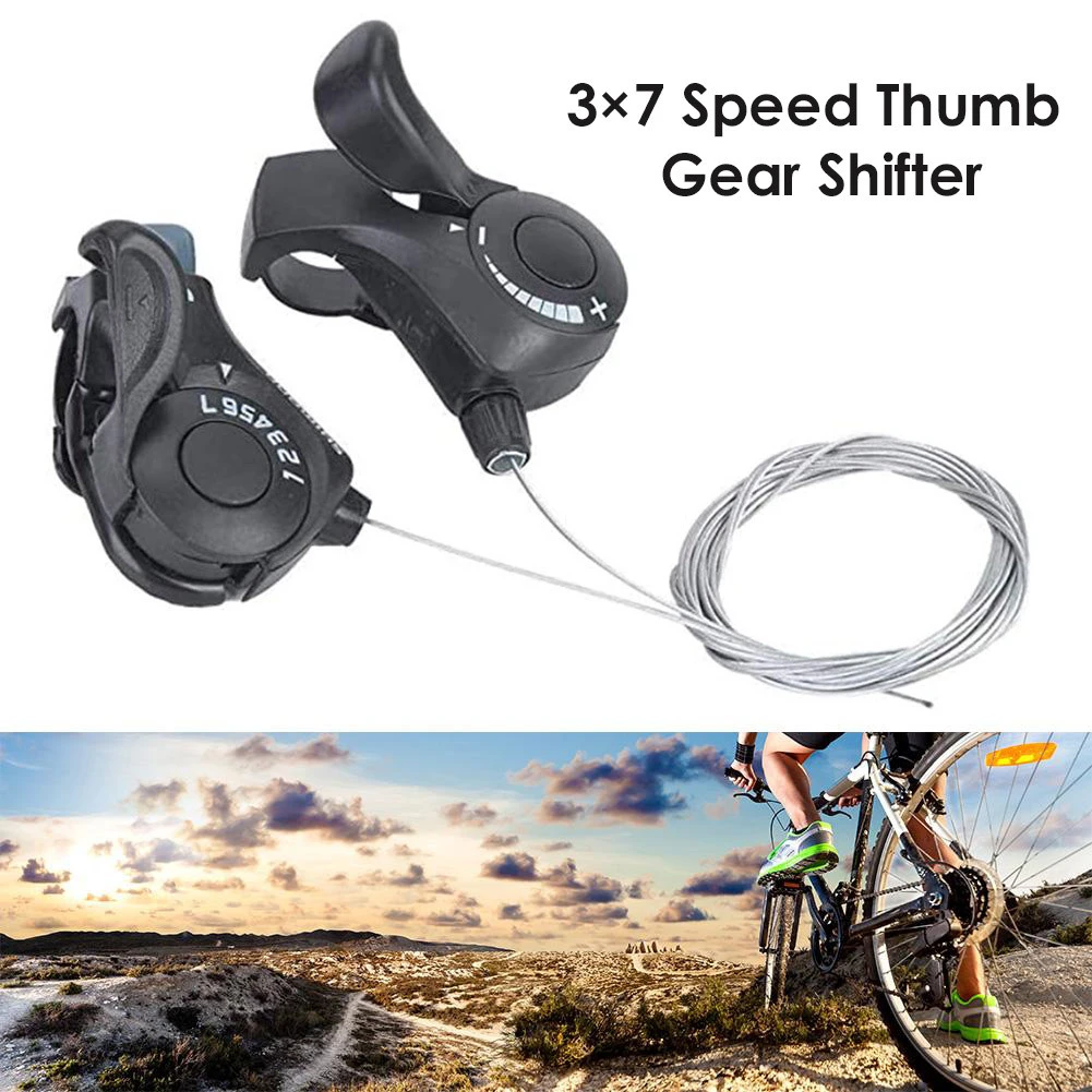 2020 Bike Shifter 3 x 7 Speed Thumb Gear Shifter Replacement Bicycle Accessories for Most Bicycle Road Bike