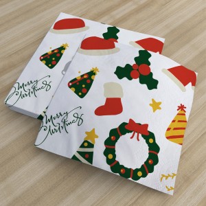 2020 Customized Color Logo  Paper Napkin Bag virgin Wood pulp 2 Layer napkin paper