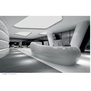 2020 Newest Office Front Desk Counter Reception Table White special Shaped Front Reception Desk