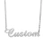 Import 2020 wholesale stainless steel custom make name necklaces double with letter pendant charm necklace from China