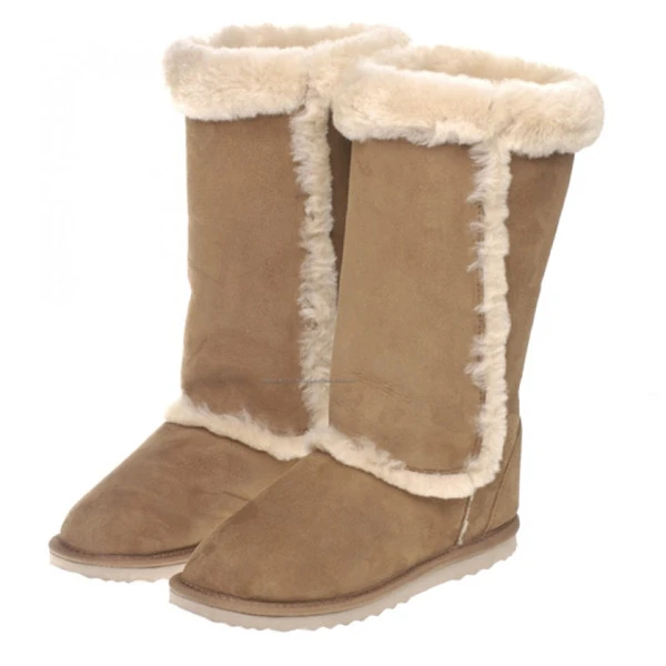 2021 genuine brown real fuzzy sheepskin snow boots women shoes lady ankle girls winter fur boots