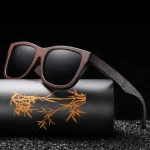 2021 hot sale Unisex TAC Polarized wooden Mirror frame bamboo wood sunglasses for women and men
