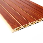 210mm wooden perforated acoustic wood wall panel in BPC raw materials
