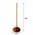 Import 2216   5&quot; brown  Rubber toilet plunger with naturer wood handle from China