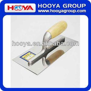 280*125mm plastering bricklaying trowel with wooden handle