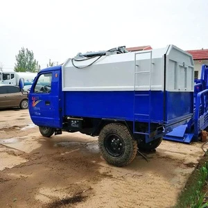 3-5 CBM 2018 bucket garbage truck Small three-wheeled  diesel van garbage truck