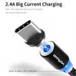 3 in 1 Magnetic Charger Cable  Wholesale 2.4A Micro USB Cable Nylon Braided Cables Wires