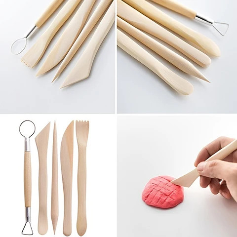 30-Piece Soft Clay Pottery Tool Set Stone Sculpture Carving Knife Auxiliary Clay Indentation Rubber Pen Art Supplies