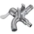 Import 304 stainless steel bidet toilet spray gun set mop pool washing machine faucet dual-use flusher from China
