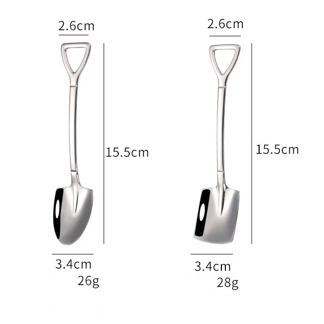 304 Stainless Steel Coffee Spoon Shovel Shaped Spoon Tea Spoon Stainless Steel