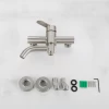 304 Stainless Steel Hot And Cold Water Mixing Valve Concealed Shower Faucet, Dual-function Bathroom Wall-mounted Bathtub Tap