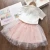 Import 315EAY31635 summer baby girls dresses with tulle dress pink flamingo childrens clothes kids clothing wholesale from China