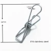 316 stainless steel clothes peg in cloth bag
