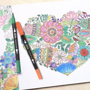 Buy 32 Colors Drawing Dual Brush Pen Colorful Double Tip Marker Pen ...