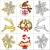 Import 33 new Christmas napkin rings napkin buckles Christmas tree deer snowman socks crutches wreaths napkin rings wholesale from China