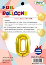 34" Number Mylar/Foil Balloon BP2301-0 (DISTRIBUTORS WANTED)