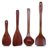 4 Piece Wood Cooking Utensils - Wooden Spoons and Spatula Utensil Set