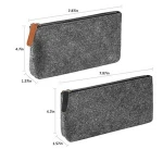 4 Pieces Pencil Bag Pen Case  Multi-Functional Felt Pouch Zipper Bag for Pens