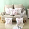 45*45cm Pink Letters Sofa Cushion Cover Pillow Cover Custom Printed Throw Couch Seat Car Decorative Pillow Case For Home