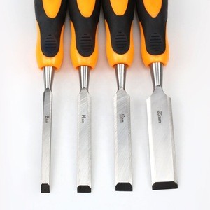 4pcs punching wood chisels set with plastic handle and punch nail