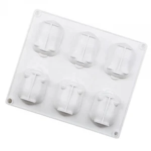 6 Cavity Fortune Pig Mold Jelly Pudding Cake Tools Chocolate Food Grade Silicone Molds