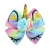 Import 6.3 inch Glitter Unicorn Horn jojo siwa Bows Girls Sequin Flower Hair Clips School Kids Party Hairgrips Hair Accessories from China