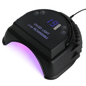 64W Rechargeable Battery Nail Dryer Wireless LED Lamp Nail With Li-Ion Battery Automatic Induction timer Nail tools
