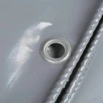 650g knife coated pvc tarpauliln  sheet with yellow color eyelets