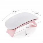 6w popular mouse shape mini led lamp nail polish dryer