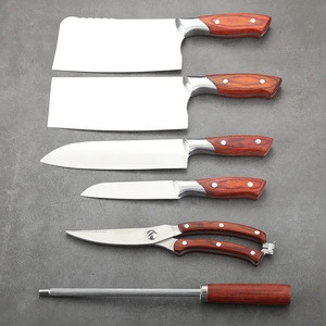 7 Pieces Stainless Steel Kitchen Knife Set with Acrylic Stand
