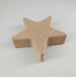 8cm Natural Unfinished Beech Wooden Craft Star Cutout Shape