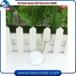 8GB 16GB 43mm round sublimation plastic USB flash drive,Mobile U disk