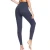 Import 92% polyester 8% spandex Buttery Soft Double Brushed 210gsm Bulk Black Blue Solid Color Leggings for women from China