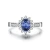 Import 925 Silver CZ bridal Wedding CZ Engagement Sapphire ring for women from China