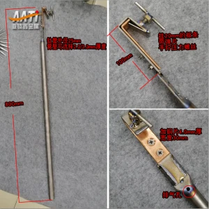 AATi titanium anodizing oxide fixture Chinese factory Titanium hanging rod  Ti hook Dia 25*2 Titanium  jigs