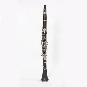 ABS B Flat Black ABS Clarinet with 2 Barrels, Case, Stand, Mouthpiece, Reeds and More, Nickel Plated Silver Color Clarinet