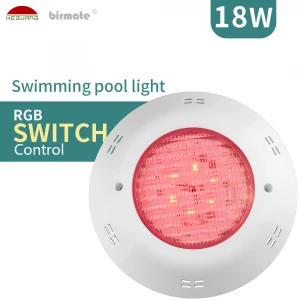 AC12V 18x1W IP68 RGB switch control surface mounted LED Swimming Pool Light for fiberglass pool led above ground pool light