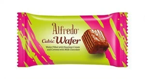 Alfredo Individual Wrap Cubic Wafer Milk Chocolate