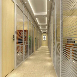aluminum office partition with glass glazing