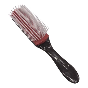 Amazon Hot Sell 2019 Personalized Nylon Bristles 9 Row Denman Hair Brush