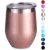 Import Amazon KLP Wholesale Custom Double wall Stainless Steel Stemless Glitter 12oz Wine Tumblers with Lid  Glass Wine Cups from China