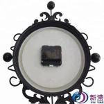 Antique handicraft luxury wrought iron wall clock