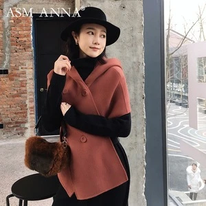 ASM ANNA Fashion Hand-made Double-sided Design Hat And Shawl For Womens Fashion