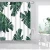 Import autumn floral printing sublimation stripe flamingo tropic cactus shower curtain from China