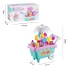 Baby  ice cream trolleys candy family toys 19 sets DIY furnishings with lighting music